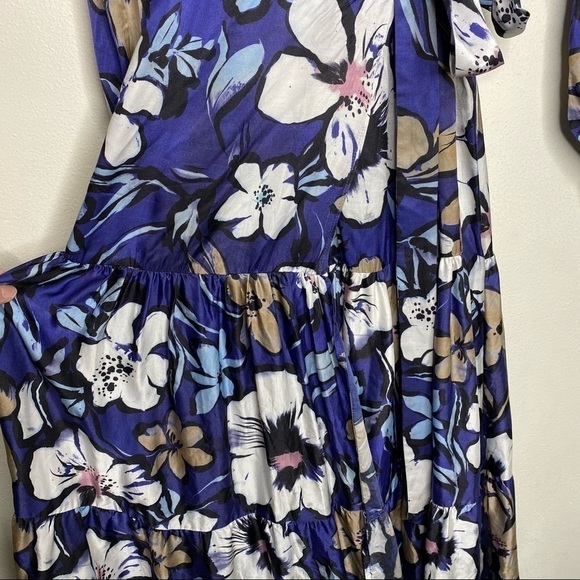 MUNTHE Hilda ruffled floral-print satin silk blend wrap dress - Picture 8 of 13